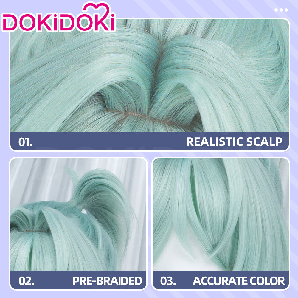 DokiDoki Game Zenless Zone Zero Cosplay Roxy Wig Long Green Hair ZZZ