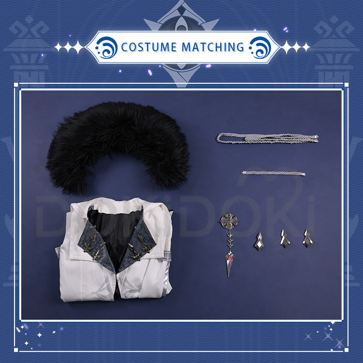 【Ready For Ship】DokiDoki-SR Game Genshin Impact Fatui Harbinger Cosplay Columbina Cosplay Costume