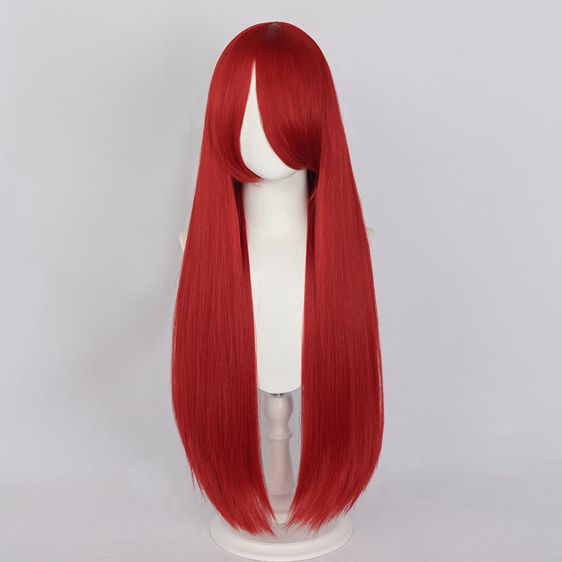 【Last Batch】【Ready For Ship】【Matte Wig】Dokidoki Universal Wig Pink/Red/Blond/Orange/Blue/Green/Purple/White 80 CM Long Straight Wig