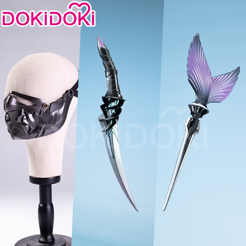 【Partially Ready For Ship】DokiDoki Game Love and Deepspace Cosplay  Abysswalker Rafayel Mask / Knife Prop / Fishtail Dart Props