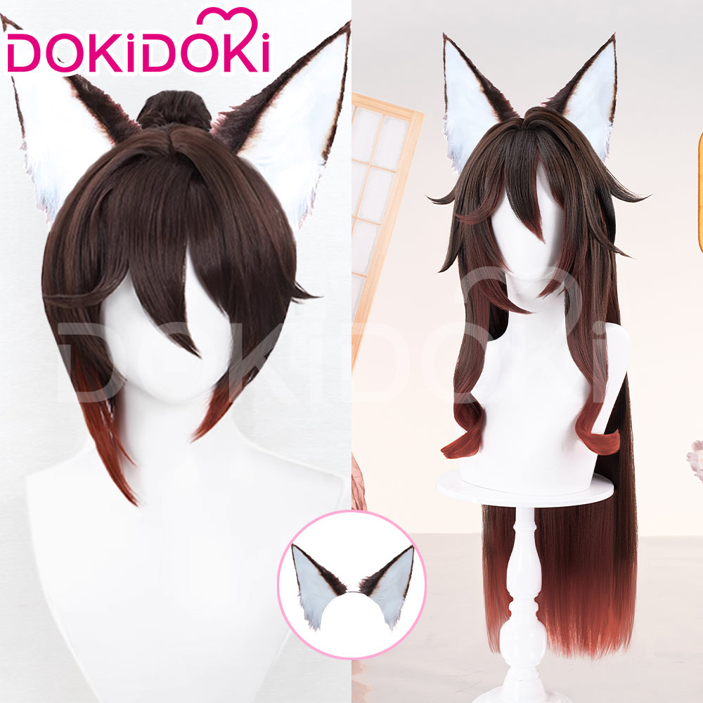 【Partially Ready For Ship】DokiDoki Game Honkai: Star Rail Cosplay Wig Tingyun / Ting Yun Fugue / Wig / Ear Brown
