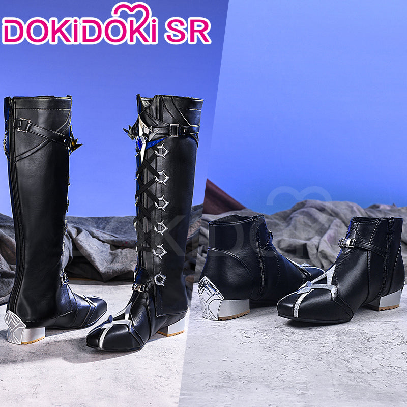 【Long Ver Ready For Ship】DokiDoki-SR Game Genshin Impact Cosplay Flins Shoes Short / Long Boots