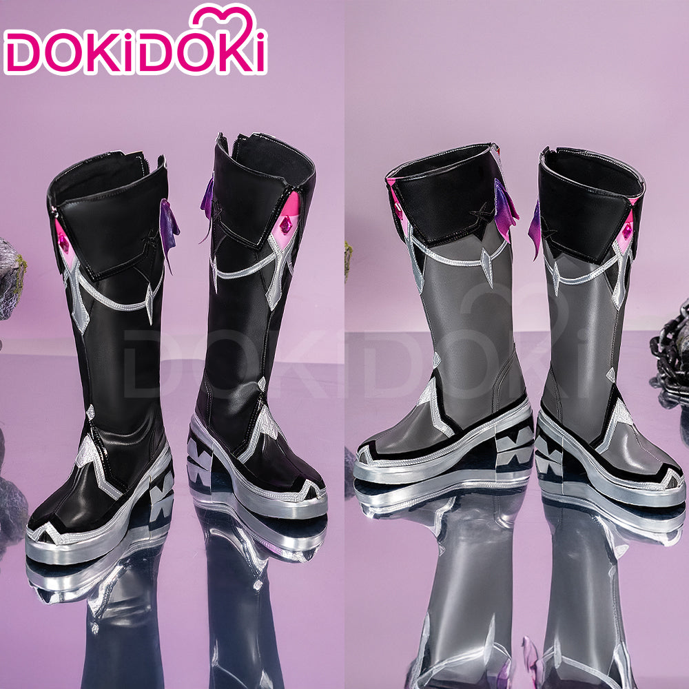 DokiDoki Game Genshin Impact Cosplay Durin Shoes Song of the Welkin Moon Black / Grey