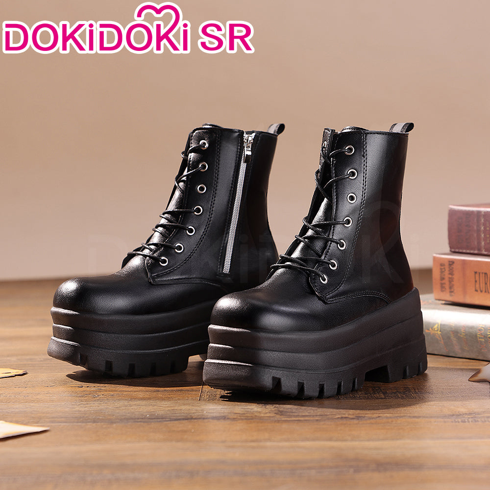 【8 CM】DokiDoki Height Increasing Shoes / Elevator Shoes Martin Boots Black Invisible Thick-Soled 8 CM Platform Shoes