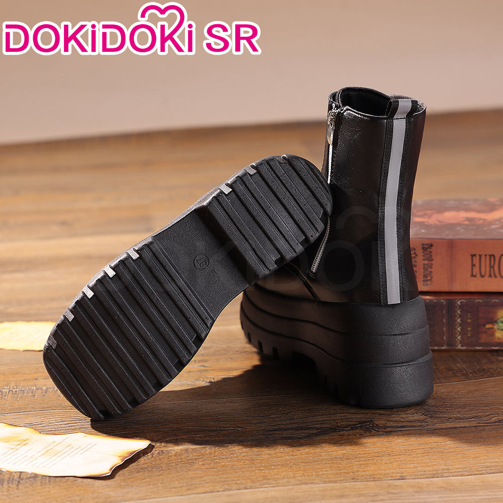 【8 CM】DokiDoki Height Increasing Shoes / Elevator Shoes Martin Boots Black Invisible Thick-Soled 8 CM Platform Shoes