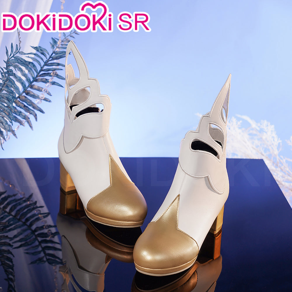 【Ready For Ship】【7 Diffrent Lights】【Short Ver. Shoes Last Batch】DokiDoki-SSR Game Genshin Impact Traveler Lumine Cosplay Costume Ying /Shoes