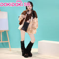【In Stock】DokiDoki-SR Game Genshin Impact Cosplay Zhong Li Cosplay Casual Wear Doujin Winter Furry Coat Zhongli