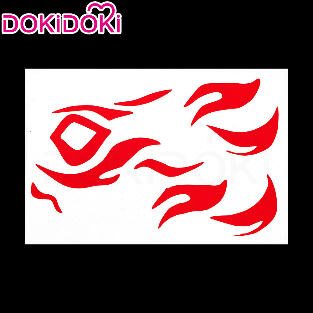 【Ready For Ship】DokiDoki Game Honkai: Star Rail Cosplay Mydei Wig / Tattoo Long Curly Golden Orange Gradient Hair