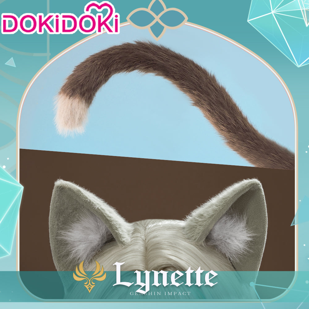 【Partially Ready For Ship】【Ears Electric /Normal Version】DokiDoki Game Genshin Impact Cosplay Lynette Ear / Tail Fontaine