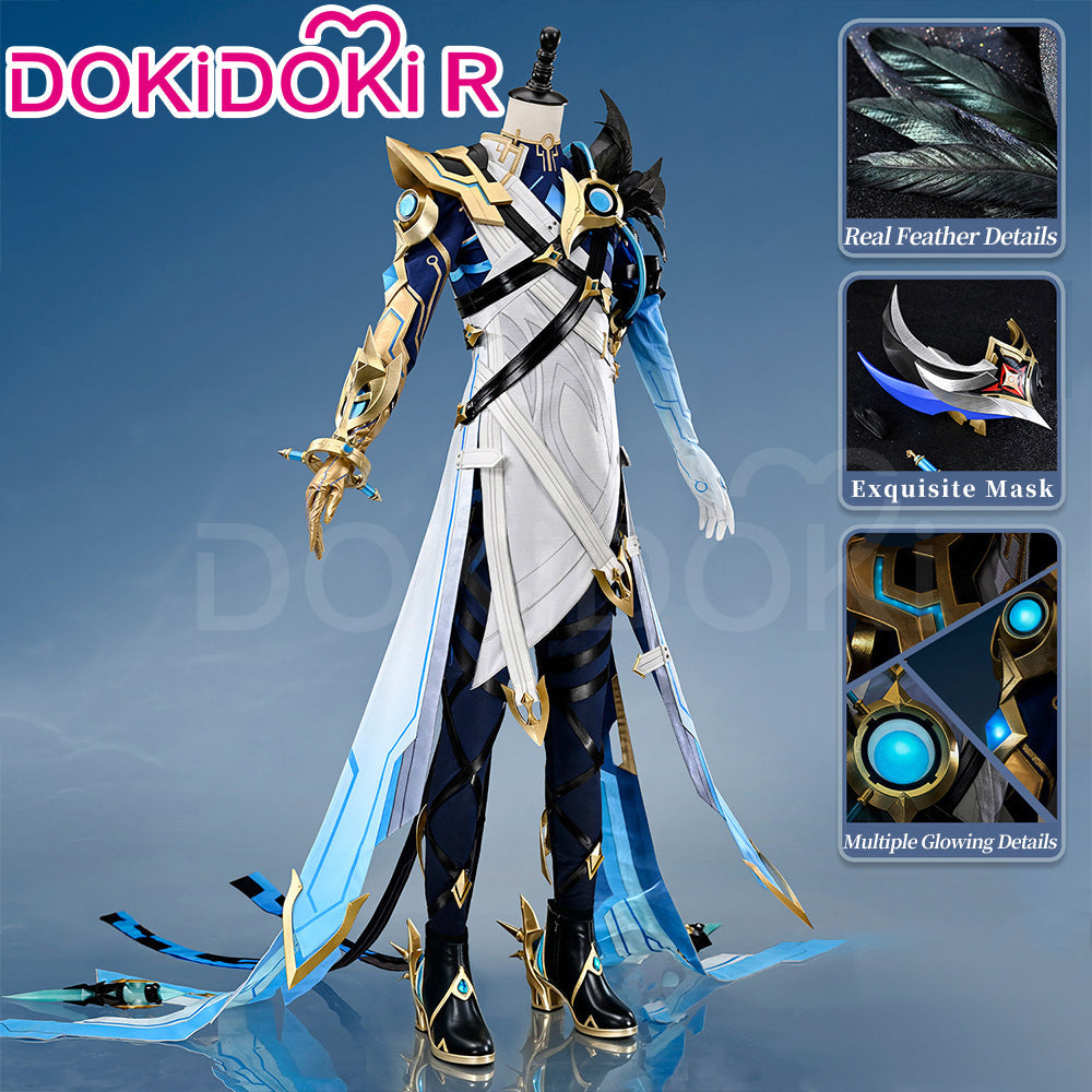 Game Genshin Impact Cosplay Il Dottore R Costume Size S-2XL DokiDoki BOSS Version Heretic of the False Moon