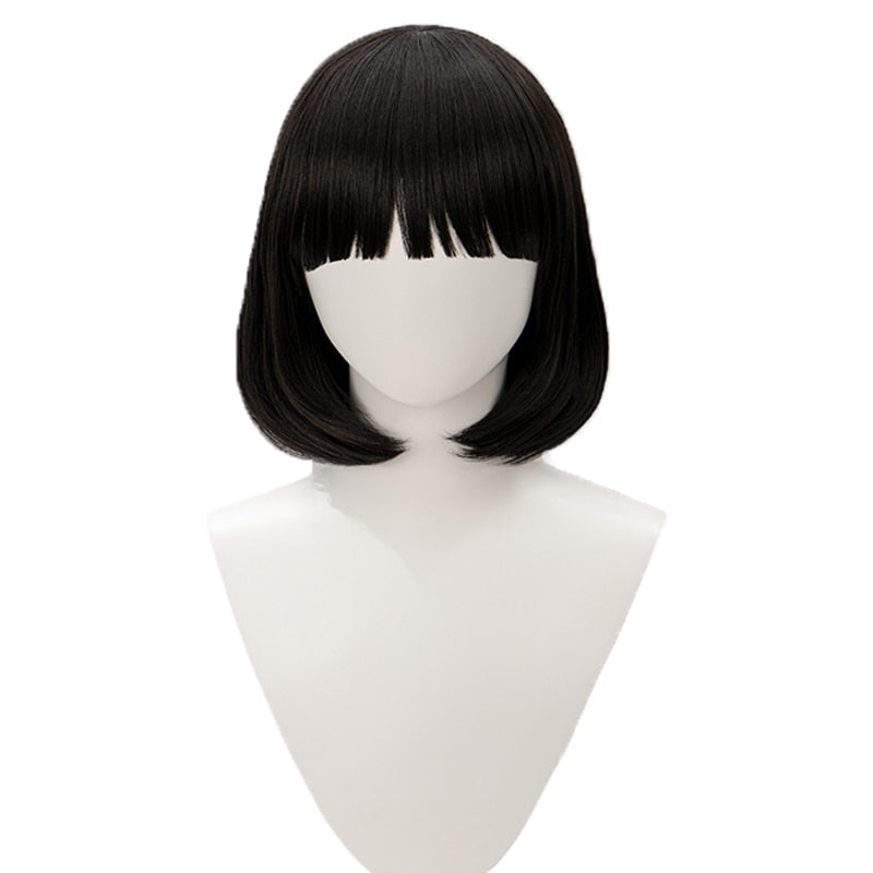 【Ready For Ship】DokiDoki Game Genshin Impact Cosplay Katheryne Wig Adventurers Association Catherine Short Black
