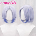 【Last Batch】DokiDoki Game Genshin Impact Cosplay Fatui Harbinger Cryo Cicin Mage Cosplay Wig Short Blue