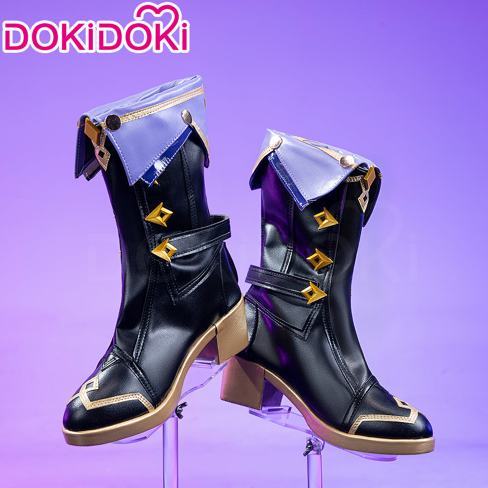 Black Boots Genshin Impact Cosplay Mitya Shoes Snezhnaya Sudden Snow DokiDoki
