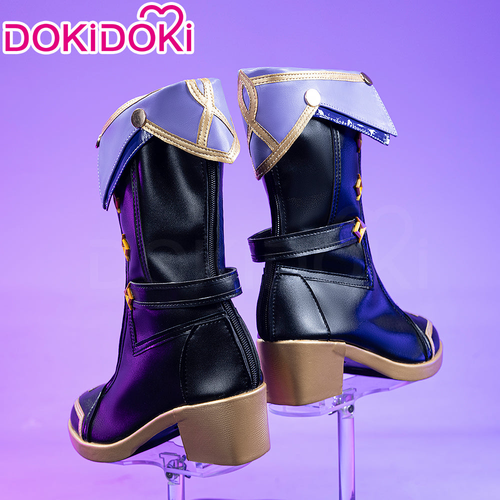 Black Boots Genshin Impact Cosplay Mitya Shoes Snezhnaya Sudden Snow DokiDoki