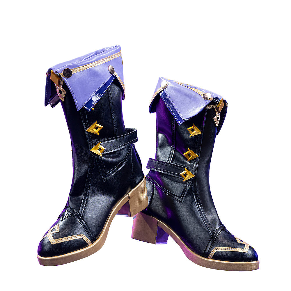 Black Boots Genshin Impact Cosplay Mitya Shoes Snezhnaya Sudden Snow DokiDoki