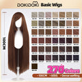 【US LOCAL SHIPPING 】【Brown】DokiDoki Cosplay Wig Basic Wig Long Straight Brown 100 CM Hair Wig Base