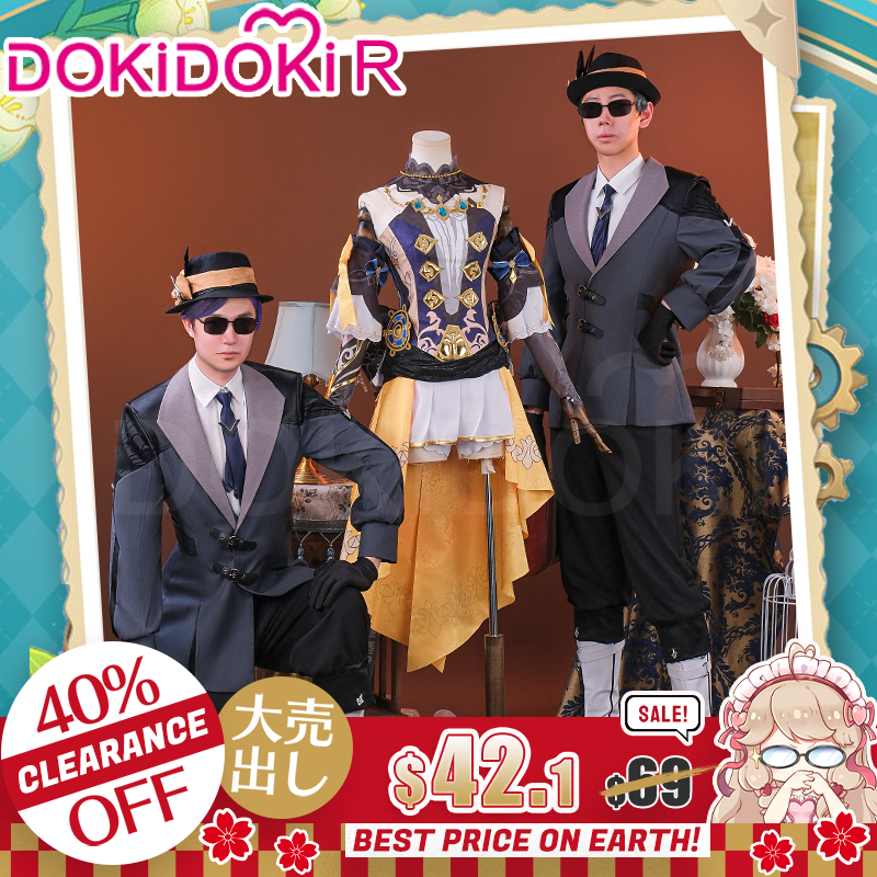 【Ready For Ship】【Clearance Sale】【Size S-4XL】【LAST BATCH】DokiDoki-R Game Genshin Impact Cosplay Spina di Rosula Butler Melus / Attendant Silver Costume Navia Fontaine