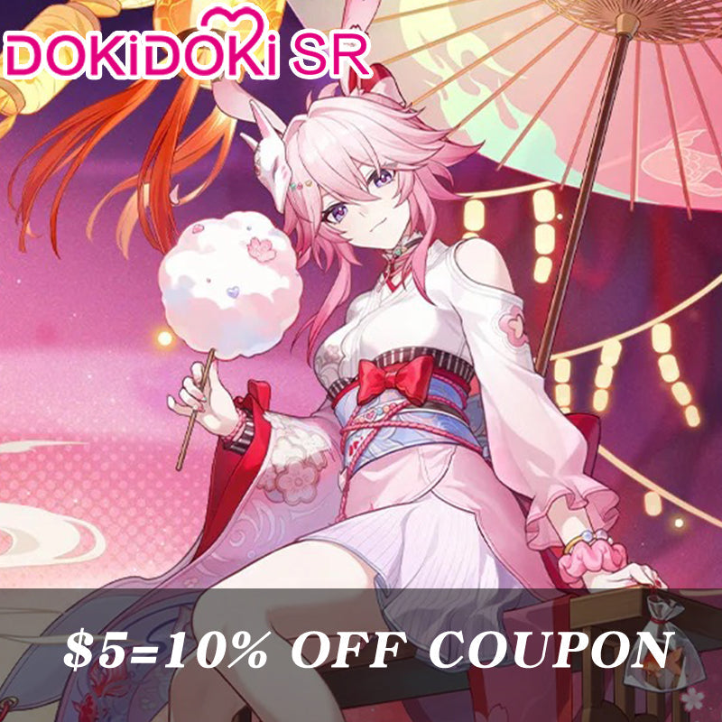 【Confirmed】$5 Deposit =10% OFF Coupon Honkai: Star Rail Cosplay Evanescia Lunar Blossoming SR Costume Size S-2XL DokiDoki