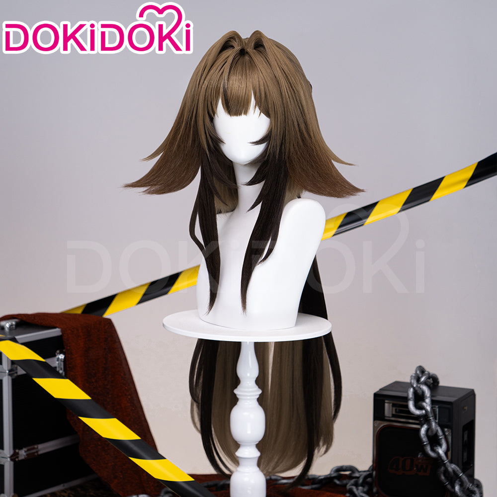 【Ready For Ship】DokiDoki Game Zenless Zone Zero Cosplay Ye Shunguang Wig Long Straight Brown / Grey White Hair ZZZ Ye Shun Guang