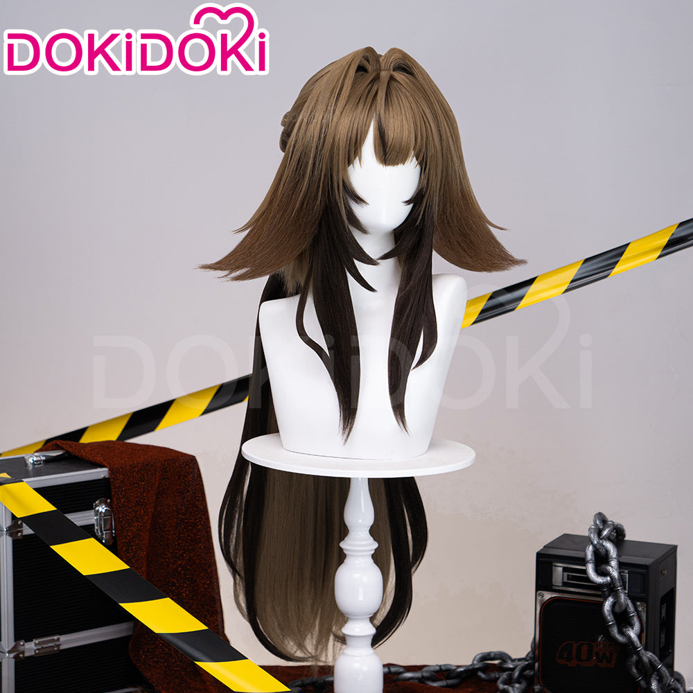 【Ready For Ship】DokiDoki Game Zenless Zone Zero Cosplay Ye Shunguang Wig Long Straight Brown / Grey White Hair ZZZ Ye Shun Guang