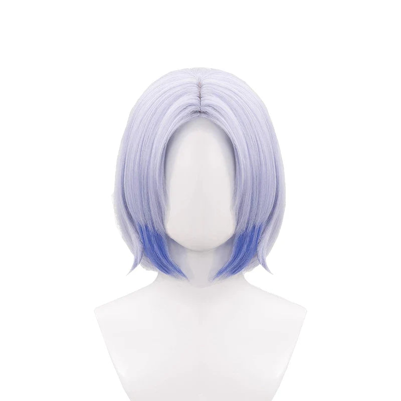 【Last Batch】DokiDoki Game Genshin Impact Cosplay Fatui Harbinger Cryo Cicin Mage Cosplay Wig Short Blue