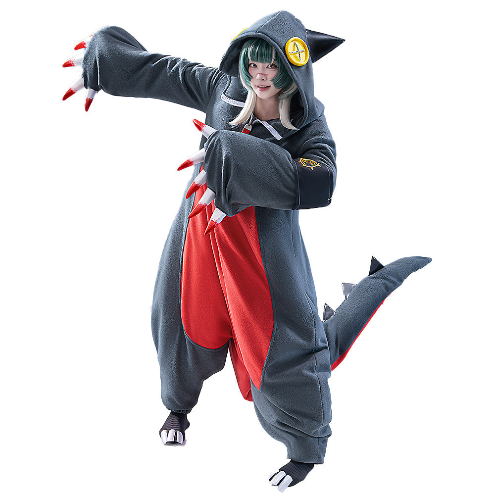 【US/EU LOCAL SHIPPING】【Size S-3XL】DokiDoki-R Anime GACHIAKUTA Cosplay Guita Costume Cute Pajamas With Shoes Fleece / Trench Coat Fabric Version