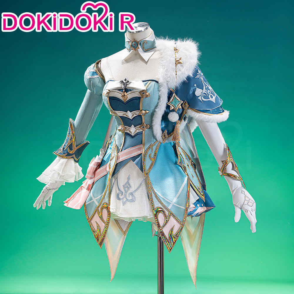 【Size XS-2XL】DokiDoki-R Game Genshin Impact Cosplay Vesna Costume Snezhnaya Sudden Snow