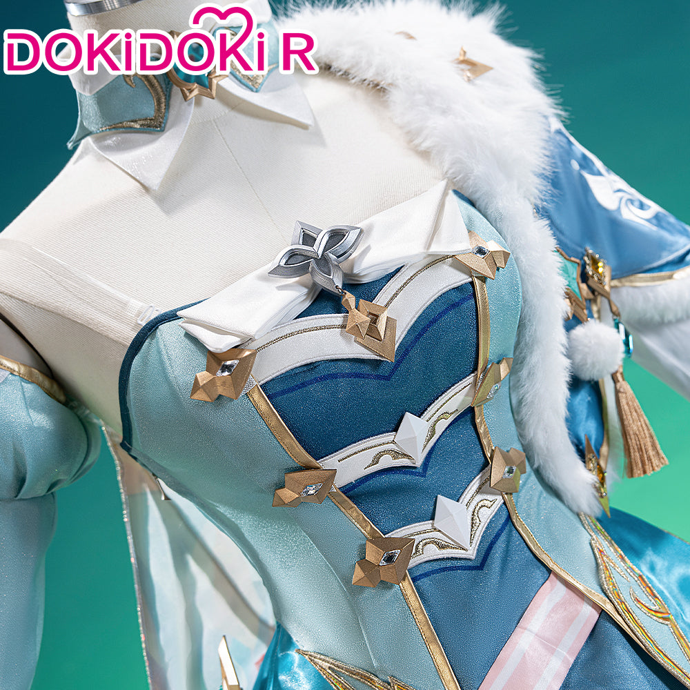 【Size XS-2XL】DokiDoki-R Game Genshin Impact Cosplay Vesna Costume Snezhnaya Sudden Snow