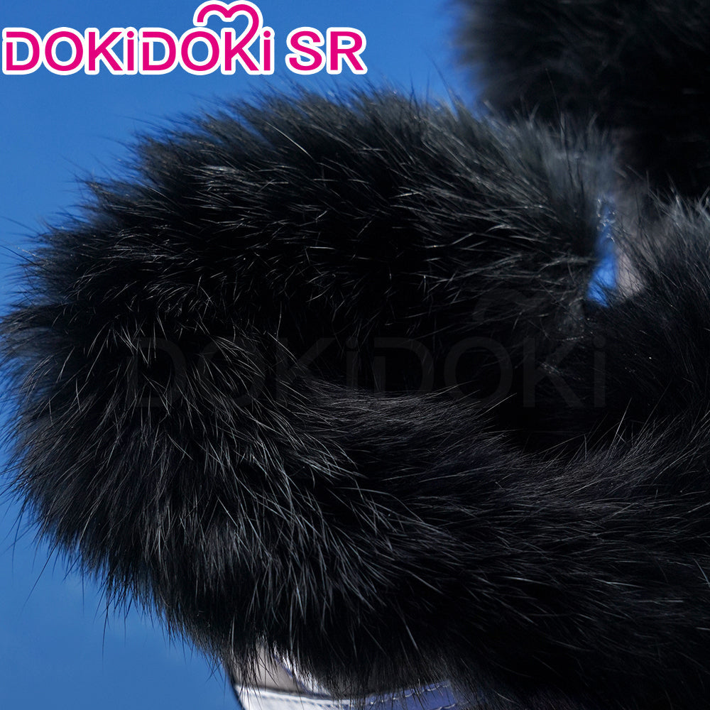 DokiDoki-SR Game Genshin Impact Cosplay Traveler Lumine Shoes Ying Night Hunt in Snow Snezhnaya