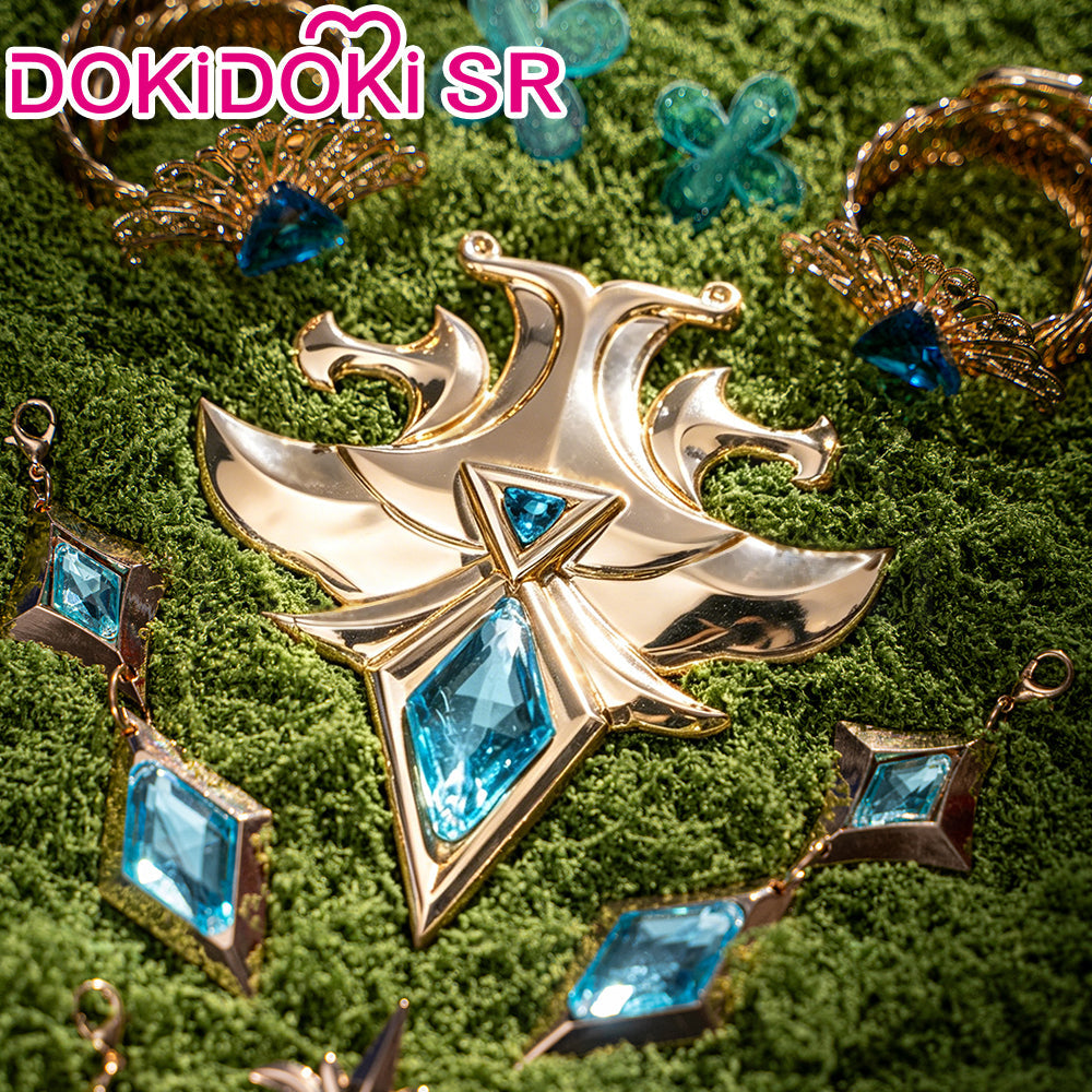 DokiDoki-SR Game Genshin Impact Cosplay Venti Costume Barbatos Anemo Sprite Little Elf