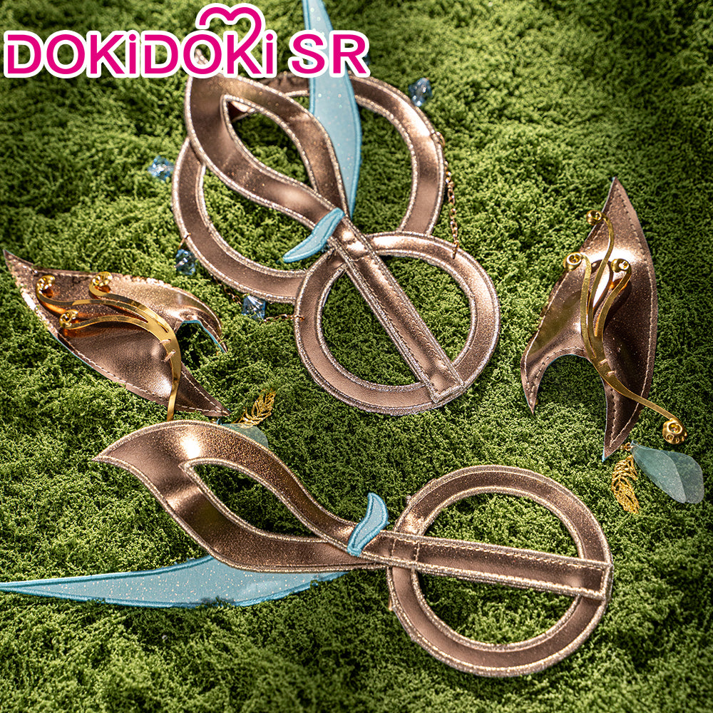 DokiDoki-SR Game Genshin Impact Cosplay Venti Costume Barbatos Anemo Sprite Little Elf