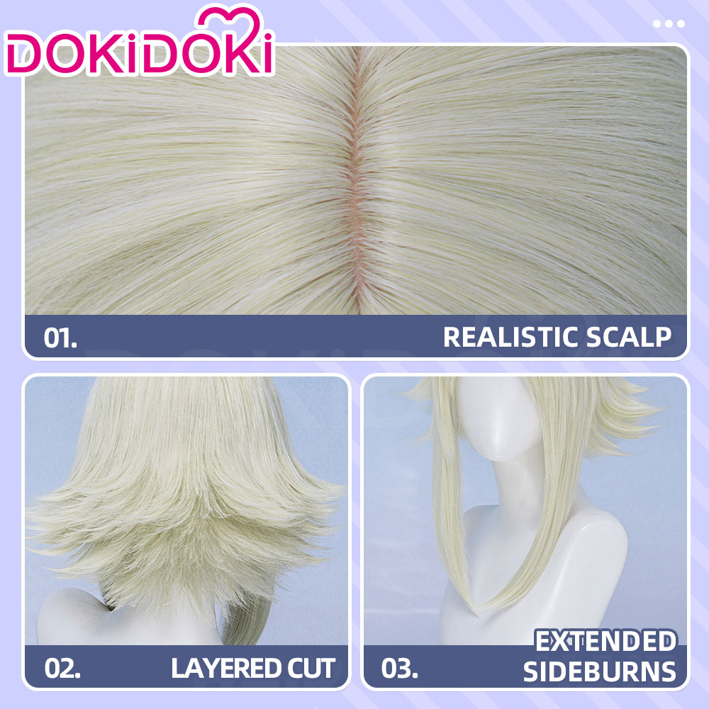 【Ready For Ship】DokiDoki Anime GACHIAKUTA Cosplay Eishia Stilza Wig Short Blonde Hair