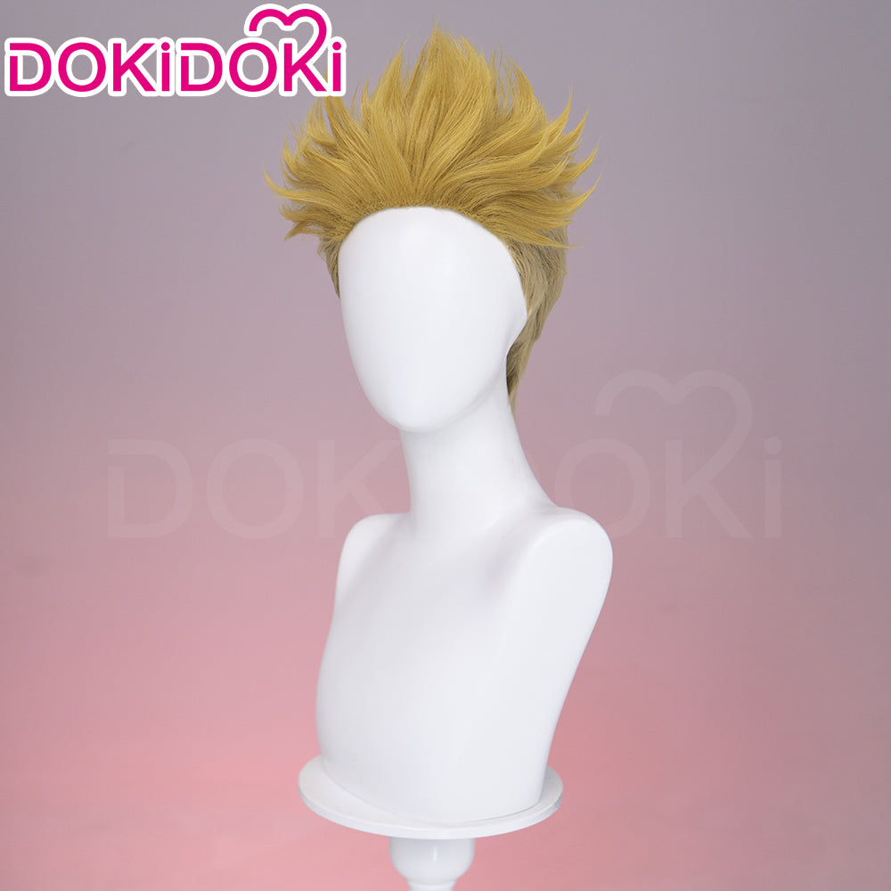 【Ready For Ship】【Front Lace】DokiDoki Anime GACHIAKUTA Cosplay Enjin Wig / Tattoo Short Spiky Blonde Hair