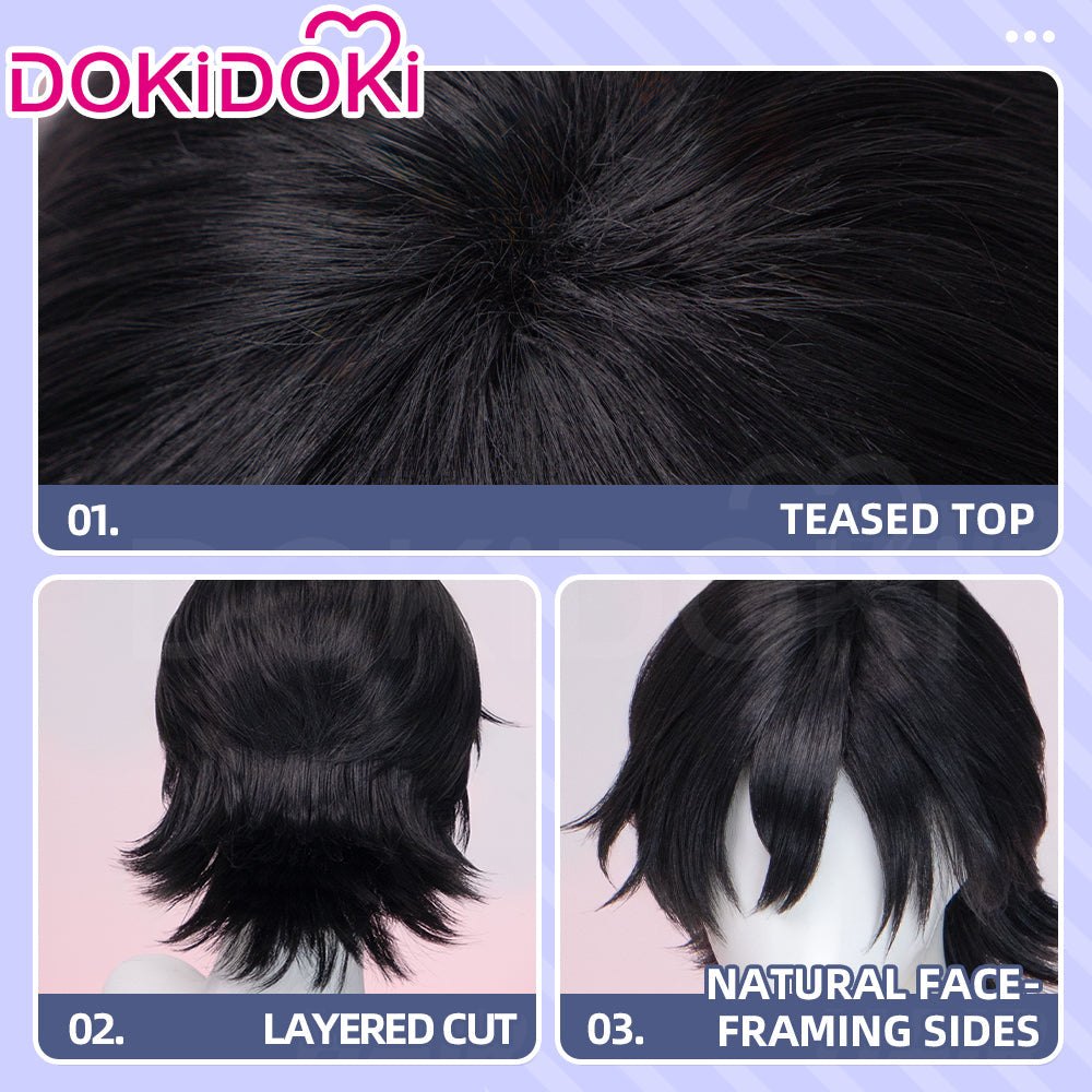 【Ready For Ship】DokiDoki Anime GACHIAKUTA Cosplay Follo Tunito Wig Short Black Hair