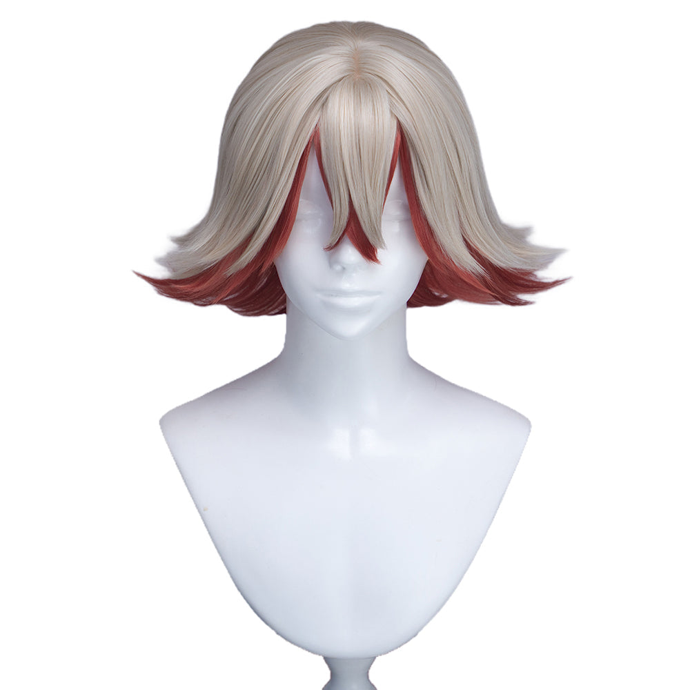 【Ready For Ship】DokiDoki Anime GACHIAKUTA Cosplay Fu Orostor Wig Short Blond Red Endings Hair