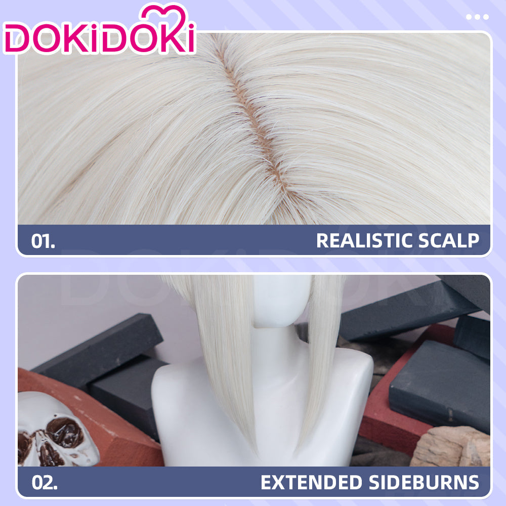 【Ready For Ship】DokiDoki Anime GACHIAKUTA Cosplay Hyo Wig Long Straight White Hair
