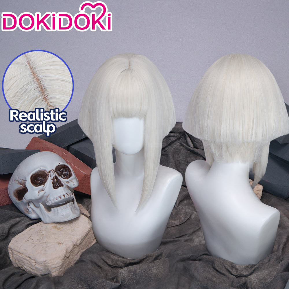 【Ready For Ship】DokiDoki Anime GACHIAKUTA Cosplay Hyo Wig Long Straight White Hair