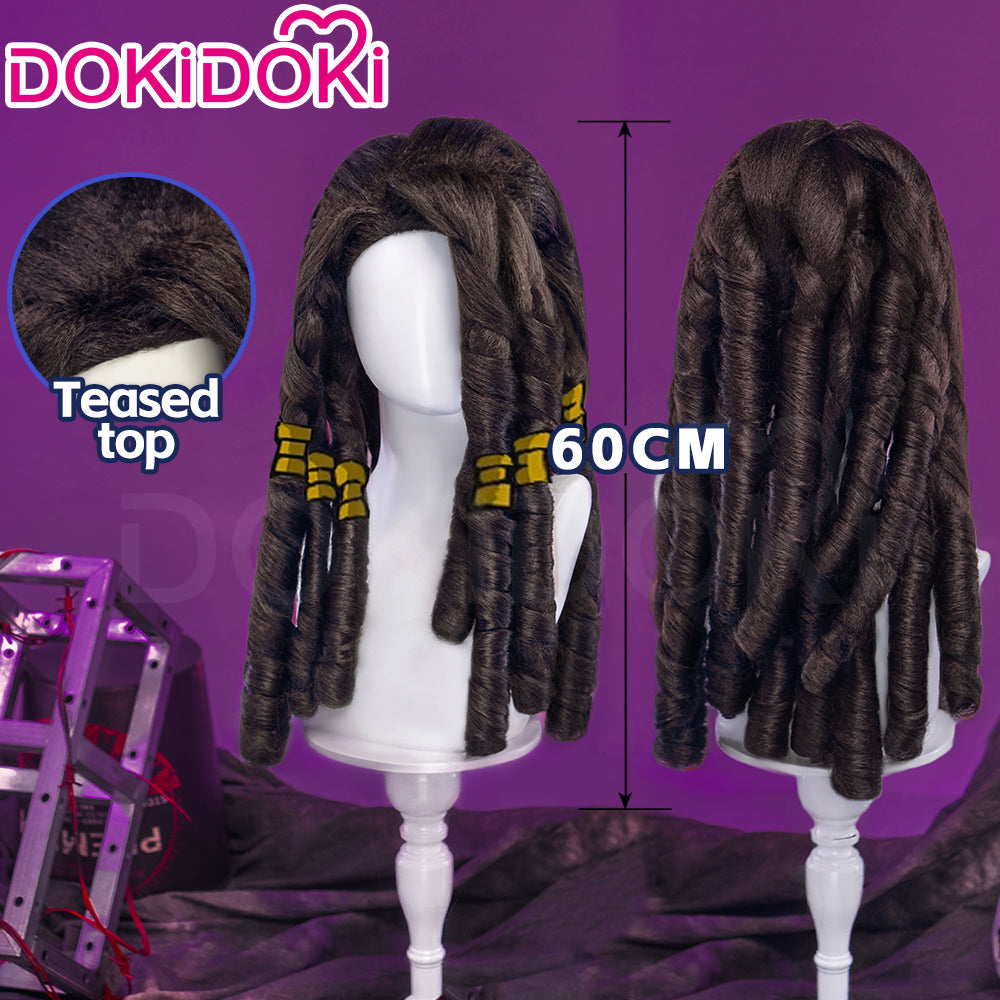 DokiDoki Anime GACHIAKUTA Cosplay Jabber Wonger Wig Long Black Hair Multiple Braids
