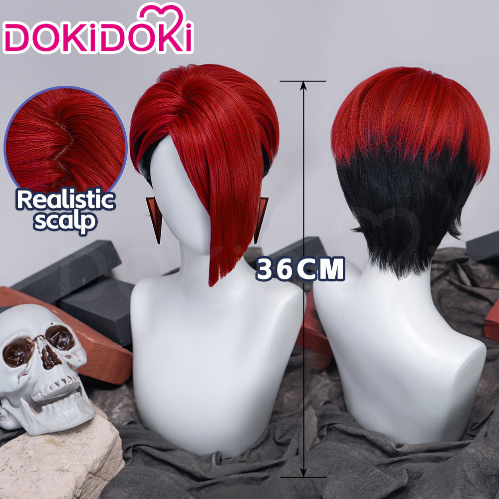 【Ready For Ship】DokiDoki Anime GACHIAKUTA Cosplay Kyouka Nijiku Wig Short Red Black Layerd Hair