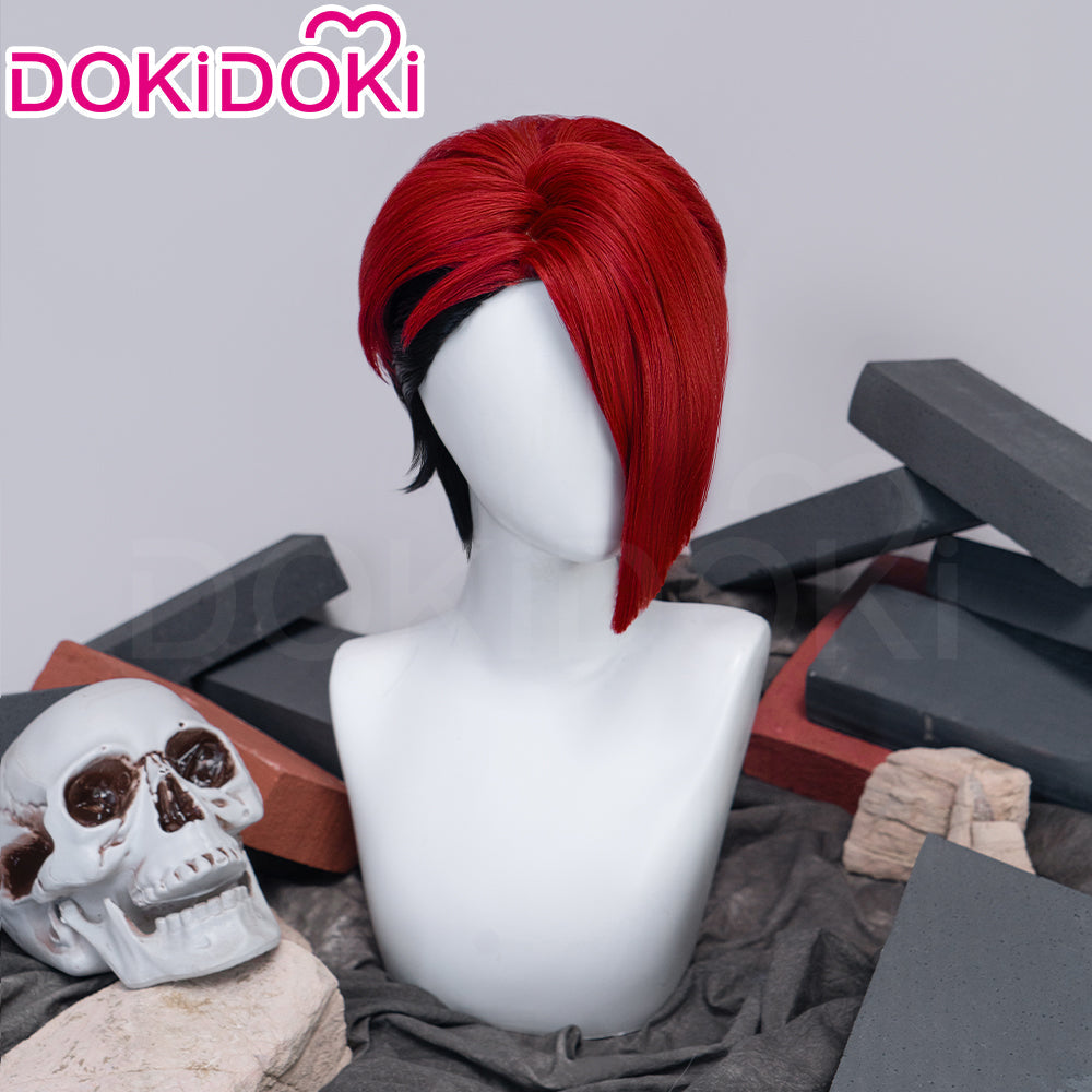 【Ready For Ship】DokiDoki Anime GACHIAKUTA Cosplay Kyouka Nijiku Wig Short Red Black Layerd Hair