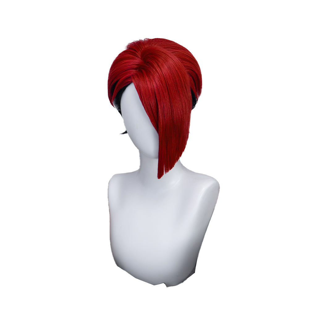 【Ready For Ship】DokiDoki Anime GACHIAKUTA Cosplay Kyouka Nijiku Wig Short Red Black Layerd Hair