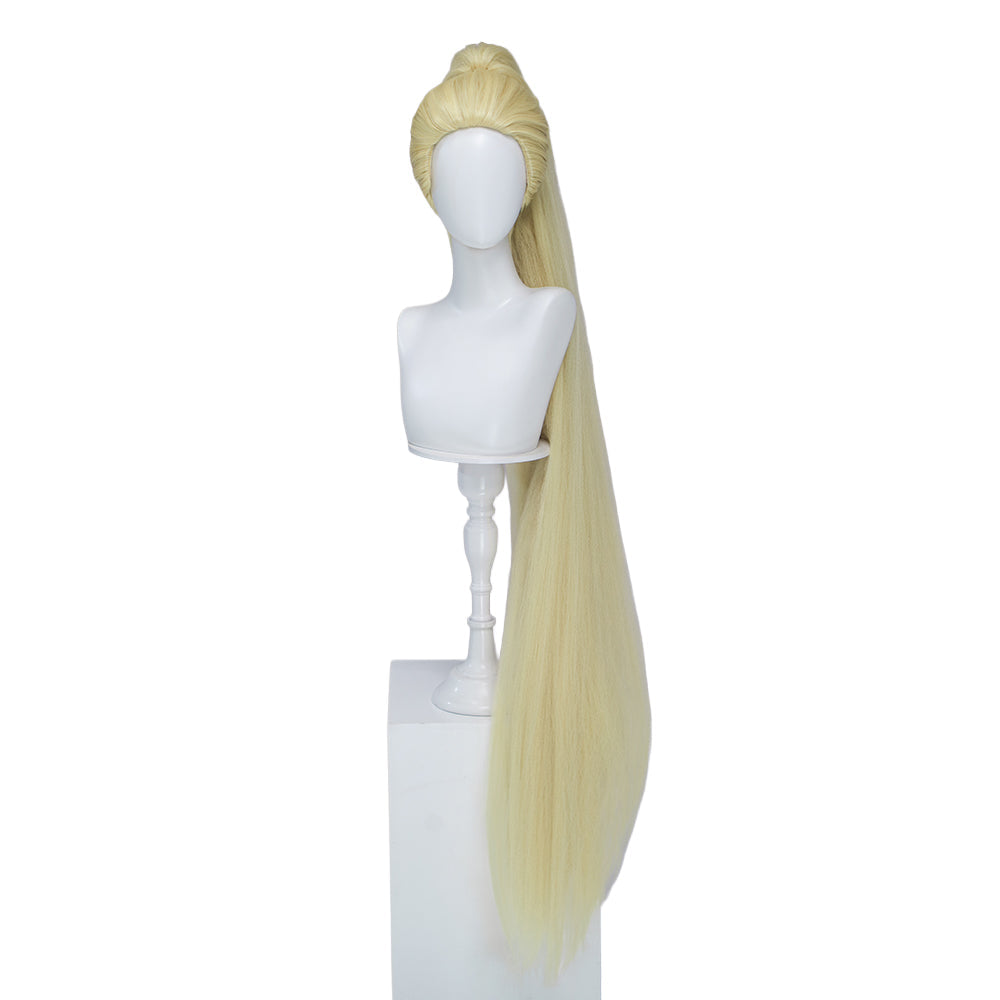 【120 CM】DokiDoki Anime GACHIAKUTA Cosplay Noerde Hew Amozo Wig Long Straight Blonde Hair Ponytail