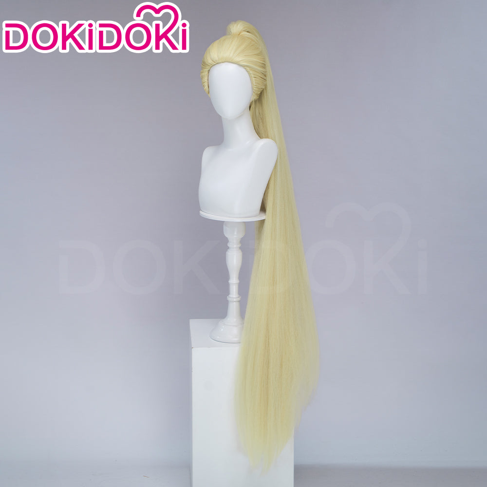 【120 CM】DokiDoki Anime GACHIAKUTA Cosplay Noerde Hew Amozo Wig Long Straight Blonde Hair Ponytail