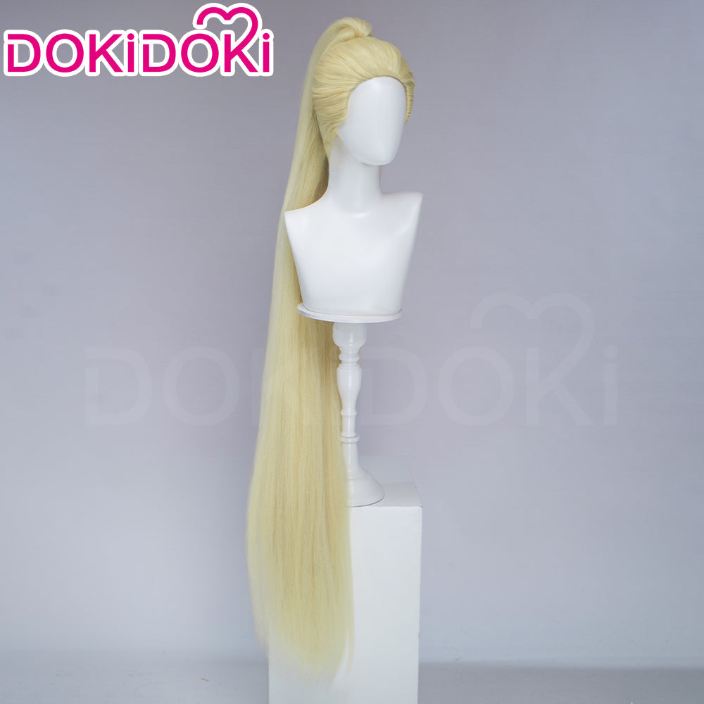 【120 CM】DokiDoki Anime GACHIAKUTA Cosplay Noerde Hew Amozo Wig Long Straight Blonde Hair Ponytail