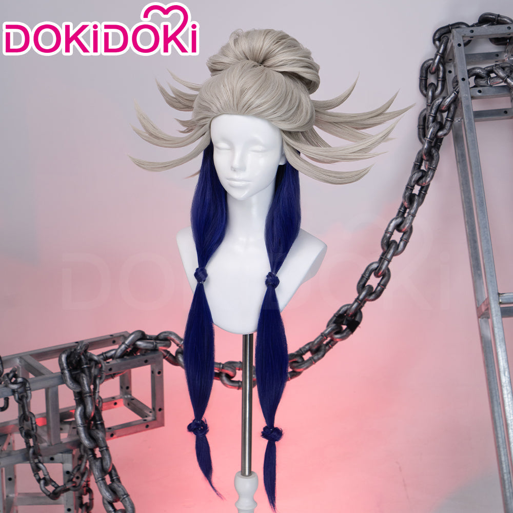 【Partially Ready For Ship】【Front Lace】DokiDoki Anime GACHIAKUTA Cosplay Tamsy Caines Wig Long Blond Navy Blue Hair