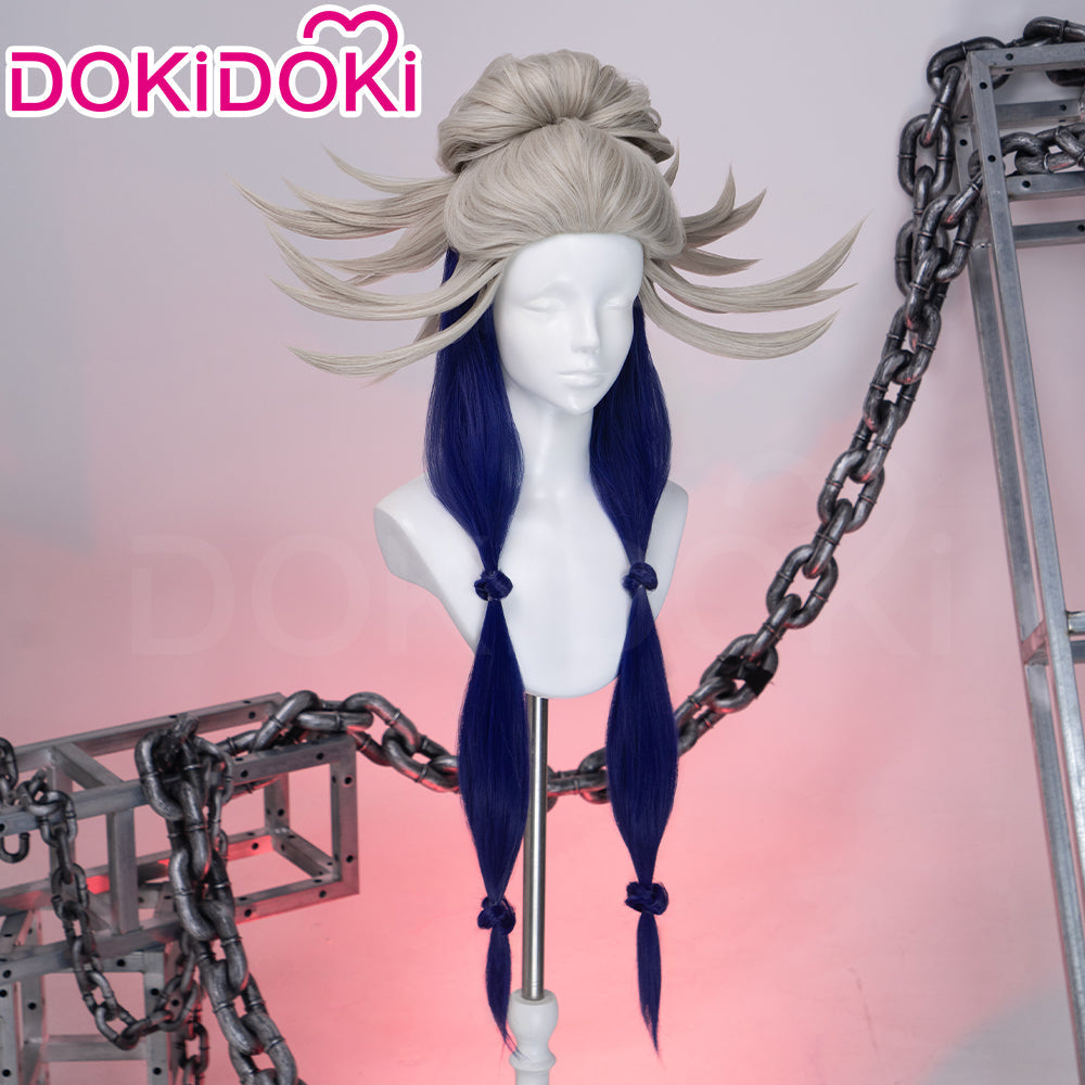 【Partially Ready For Ship】【Front Lace】DokiDoki Anime GACHIAKUTA Cosplay Tamsy Caines Wig Long Blond Navy Blue Hair