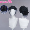 【Front Lace】DokiDoki Anime GACHIAKUTA Cosplay Zodyl Typhon Wig Short Blak Gery Hair