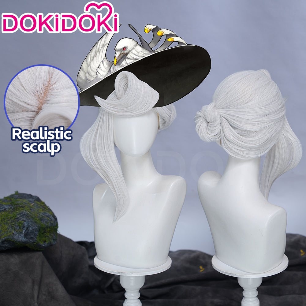 DokiDoki Anime Manga GACHIAKUTA Cosplay Too Lily Wig Long Curly Silver Pre-Braided Hair