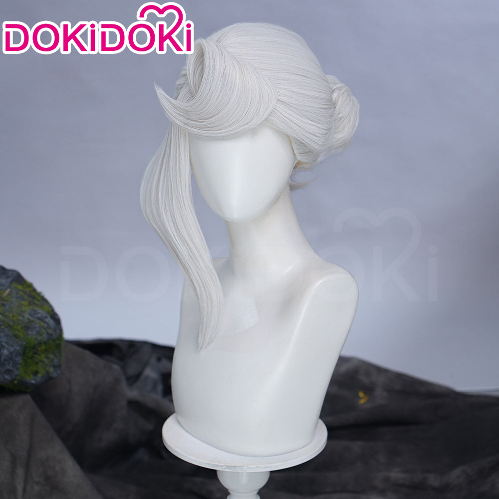 DokiDoki Anime Manga GACHIAKUTA Cosplay Too Lily Wig Long Curly Silver Pre-Braided Hair