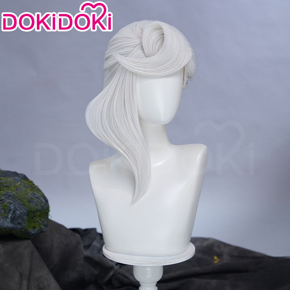 DokiDoki Anime Manga GACHIAKUTA Cosplay Too Lily Wig Long Curly Silver Pre-Braided Hair